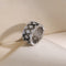 Two-Tone Clover Pavé Lace Band Ring - side view | Floysun