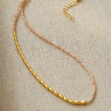 Mini Beaded Asymmetrical Champagne Color Bead Bracelet