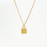 925 Sterling Silver Lock Alphabet Necklace