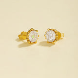 Shimmering Cubic Zirconia Stud Earrings