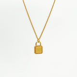 925 Sterling Silver Lock Alphabet Necklace