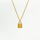 925 Sterling Silver Lock Alphabet Necklace
