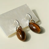 Tiger’s Eye Bead Drop Earrings
