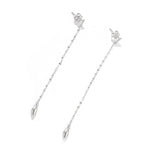 Teardrop Tassel Long Chain Drop Earrings - styled view 4 | Floysun
