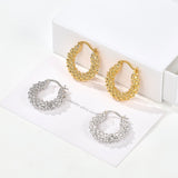 Luxury Beaded Hoop Earrings