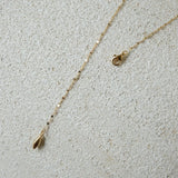 Teardrop Lariat Long Y Necklace - scale view 3 | Floysun
