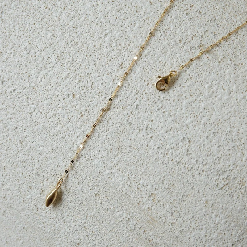 Teardrop Lariat Long Y Necklace - scale view 3 | Floysun