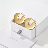 Japanese Minimalist Polished Heart Earrings