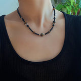 Celestial Black Agate & Tiger’s Eye Short Necklace