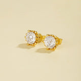 Shimmering Cubic Zirconia Stud Earrings