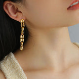 Sculptural Interlocking Link Drop Earrings