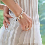 Geometric Link Openwork Band Ring - alternate angle | Floysun