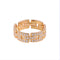 Half Pavé Tank Link Statement Ring - alternate angle | Floysun