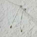 Teardrop Tassel Long Chain Drop Earrings - scale view 3 | Floysun
