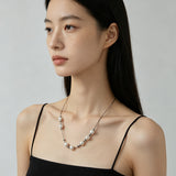 Multi-Wear Styles Adjustable Sliding Freshwater Pearl Smile Long Necklace