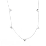 Infinite Multi-Heart Station Necklace - Delicate 925 Sterling Silver Chain