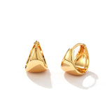 Polished Cone Huggie Earrings | Minimalist Everyday Hoops