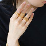 Vintage Palace Lace Filigree Zircon Open Ring