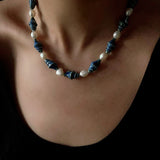 Handmade Ceramic Conch Freshwater Pearl Necklace