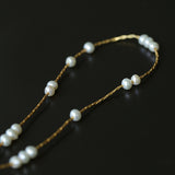 Starry Scattered Irregular Freshwater Pearl Collarbone Necklace