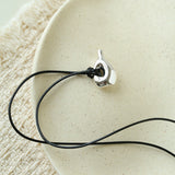 Minimalist Vase / Wine Jug / Wallet Sculptural Pendant Long Necklace