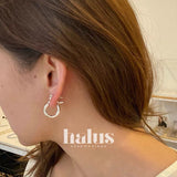Nordic Minimalist 925 Sterling Silver Hoop Earrings