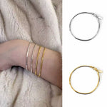 Textured Flat Snake Chain Bracelet - front product view | Floysun