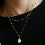 Effervescent Elegance: Singular Beaded Chain Necklace