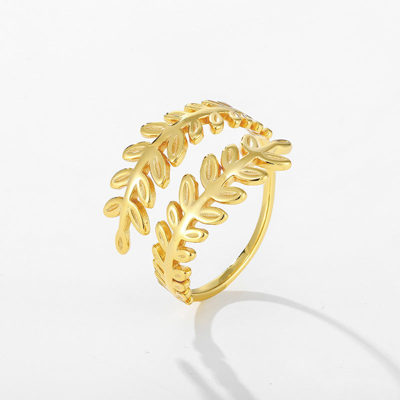 Laurel Leaf Open Ring | Vintage Designer Statement Ring