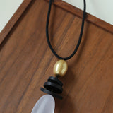 Abstract Geometric Long Pendant Necklace