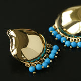 Vintage Ethnic Teardrop Beaded Tassel Earrings