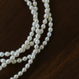 French Style Long Freshwater Pearl OT Clasp Lariat Necklace