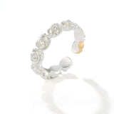 Sculpted Rose Garland Adjustable Ring - alternate angle 2 | Floysun