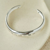 Minimal Scattered Mixed-Cut Zircon Open Cuff Bracelet