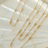 Effervescent Elegance: Singular Beaded Chain Necklace