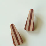 Forest-Inspired Geometric Wood Earrings