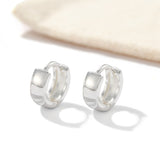 Classic High-Polish Sterling Silver Huggie Hoop Earrings