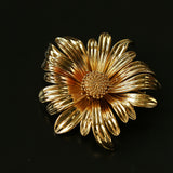 French Vintage Sculpted Daisy Brooch