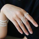 Vintage Palace Lace Filigree Zircon Open Ring