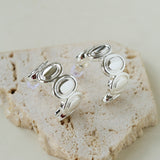 Minimalist Multi Oval C Hoop Earrings