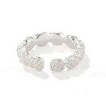 Sculpted Rose Garland Adjustable Ring - styled view 2 | Floysun
