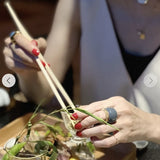 Japanese Minimal Enamel Wide Band Ring | Versatile Layering Style