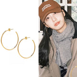 Minimal Cross Design Sterling Silver Hoop Earrings