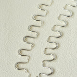 Flowing Wavy Lines U-Shaped Metal Layering Necklace