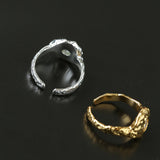 Molten Lava Texture Cubic Zirconia Open Ring