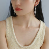 Sculptural Interlocking Link Drop Earrings