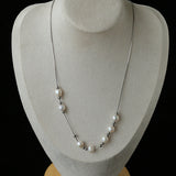 Multi-Wear Styles Adjustable Sliding Freshwater Pearl Smile Long Necklace