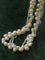 Silver wheat chain and freshwater pearl collar necklace