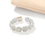 Sculpted Rose Garland Adjustable Ring - styled view | Floysun