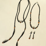 Celestial Black Agate & Tiger’s Eye Short Necklace